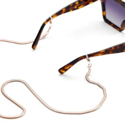 Łańcuszek Jodełka W Kolorze Różowego Złota Ze Stali Nierdzewnej Do Okularów Przeciwsłonecznych