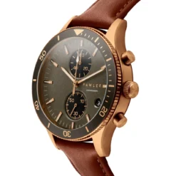 Aeris | Brązowo-miedziany zegarek chronograf