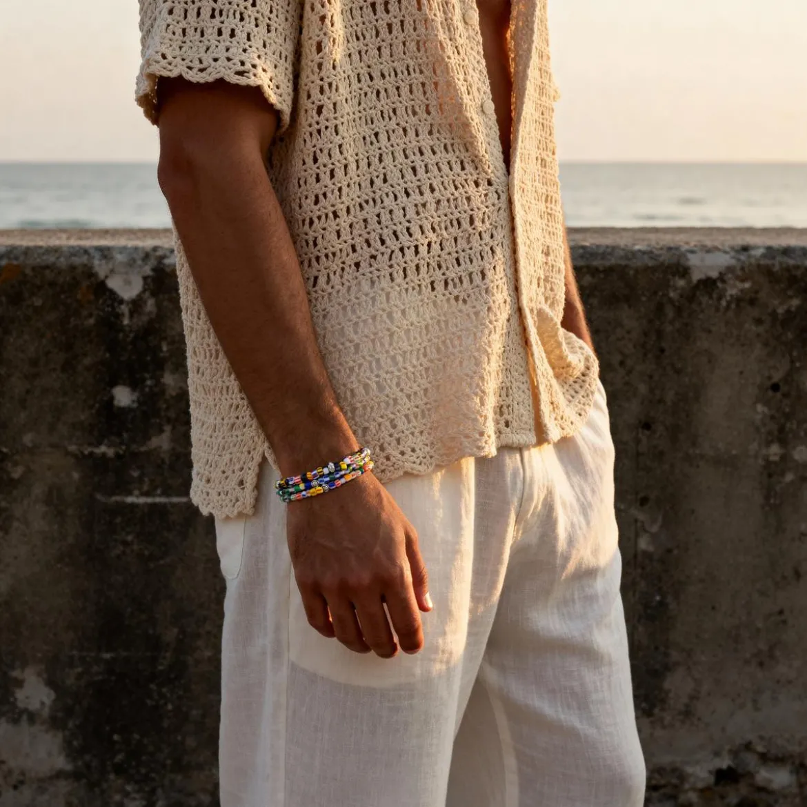 Amalfi | Trio Colorway zestaw 3 bransoletek ze szklanych koralików