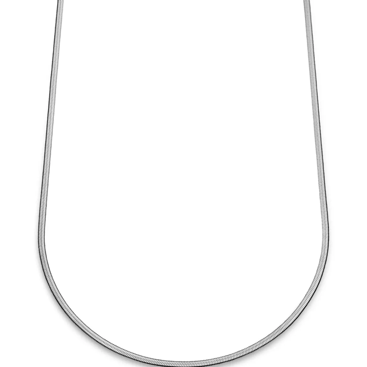 Argentia | Próba 925 | 4 mm rodowany srebrny naszyjnik jodełka