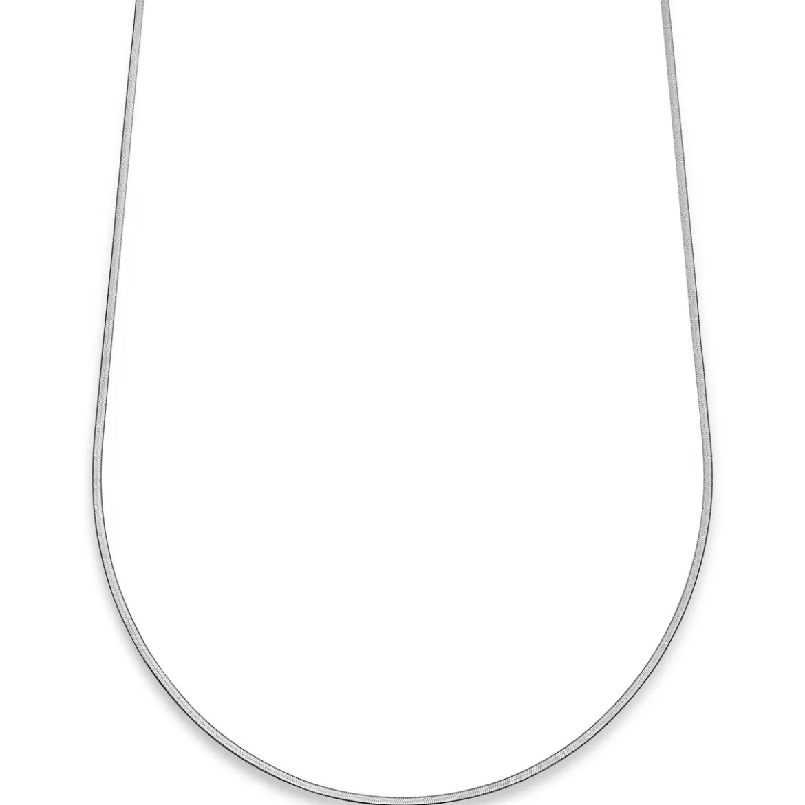 Argentia | Próba 925 | 2 mm rodowany srebrny naszyjnik jodełka