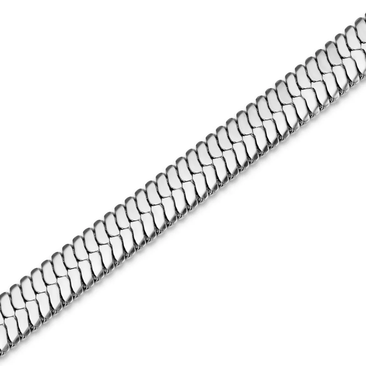Argentia | Próba 925 | 6 mm rodowany srebrny naszyjnik jodełka