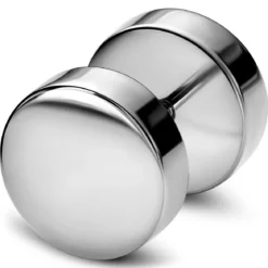 Argentia | Próba 925 | Płaski 10 mm rodowany srebrny oszukany wkręt plug