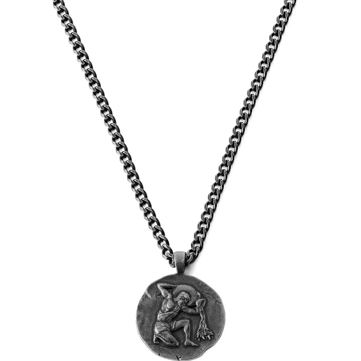 Astro | Srebrzysty naszyjnik ze znakiem zodiaku Wodnik