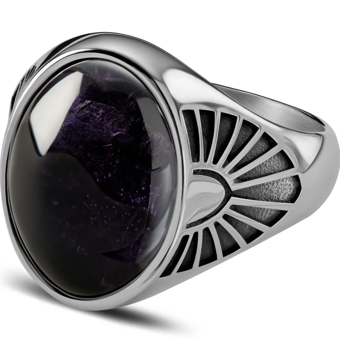 Atlantis | Sygnet z ametystem