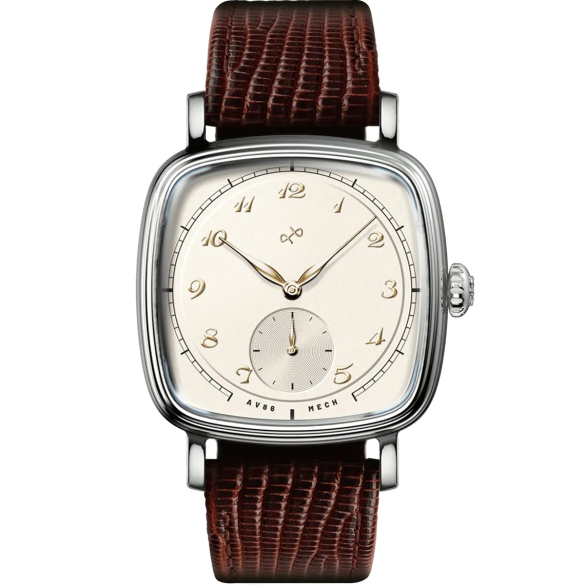 AV86 | 1954 Amalfi Mechaniczny zegarek w srebrnym kolorze z kremową tarcz