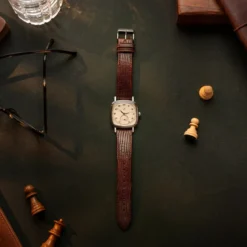 AV86 | 1954 Amalfi Mechaniczny zegarek w srebrnym kolorze z kremową tarcz