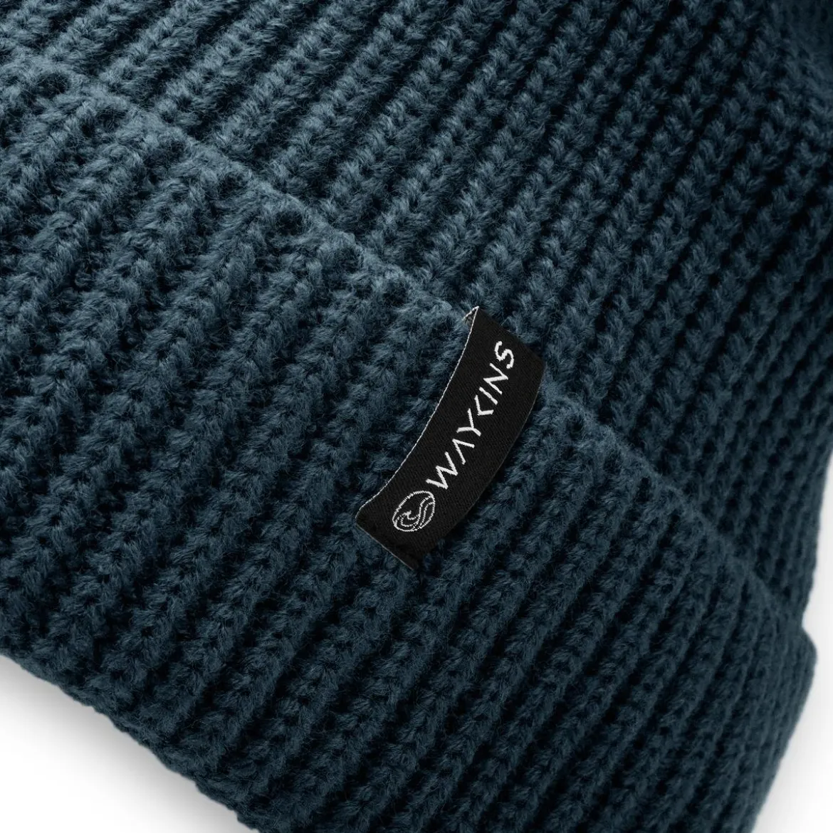 Baltic | Granatowa prążkowana czapka beanie z akrylu