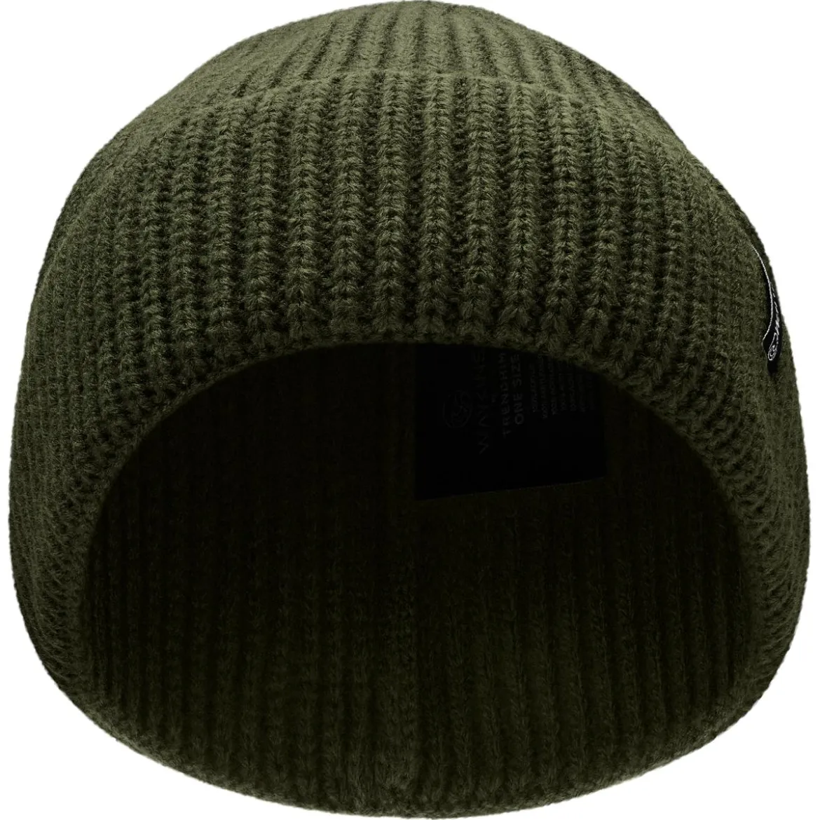 Baltic | Oliwkowa prążkowana czapka beanie z akrylu
