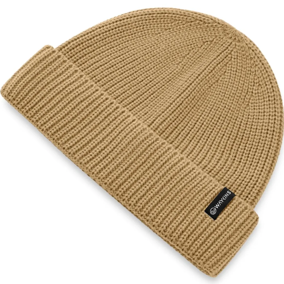 Baltic | Piaskowa prążkowana czapka beanie z akrylu