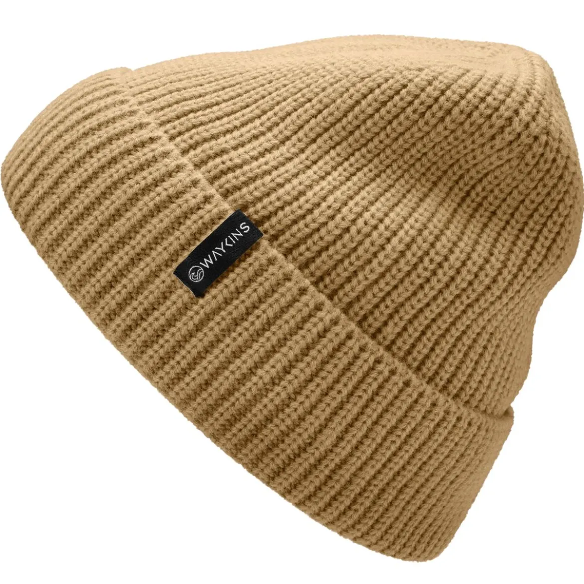 Baltic | Piaskowa prążkowana czapka beanie z akrylu