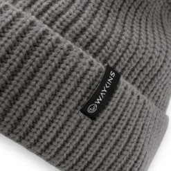 Baltic | Szara prążkowana czapka beanie z akrylu