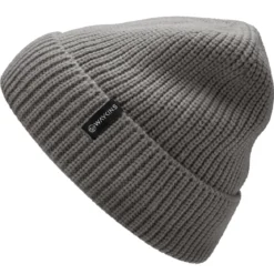 Baltic | Szara prążkowana czapka beanie z akrylu