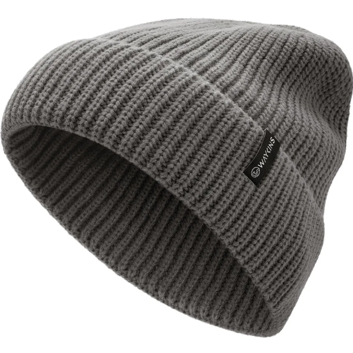 Baltic | Szara prążkowana czapka beanie z akrylu