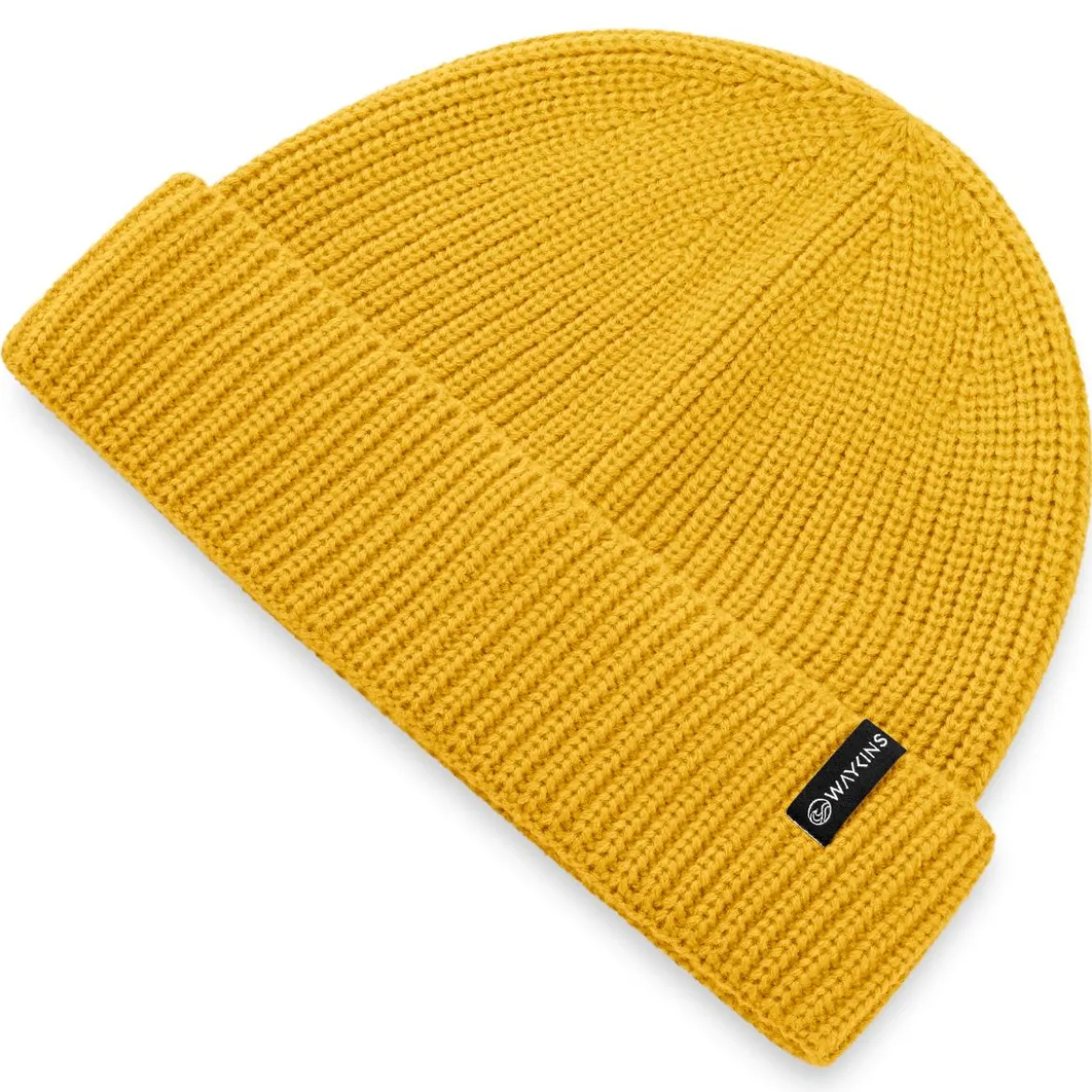 Baltic | Żółta prążkowana czapka beanie z akrylu