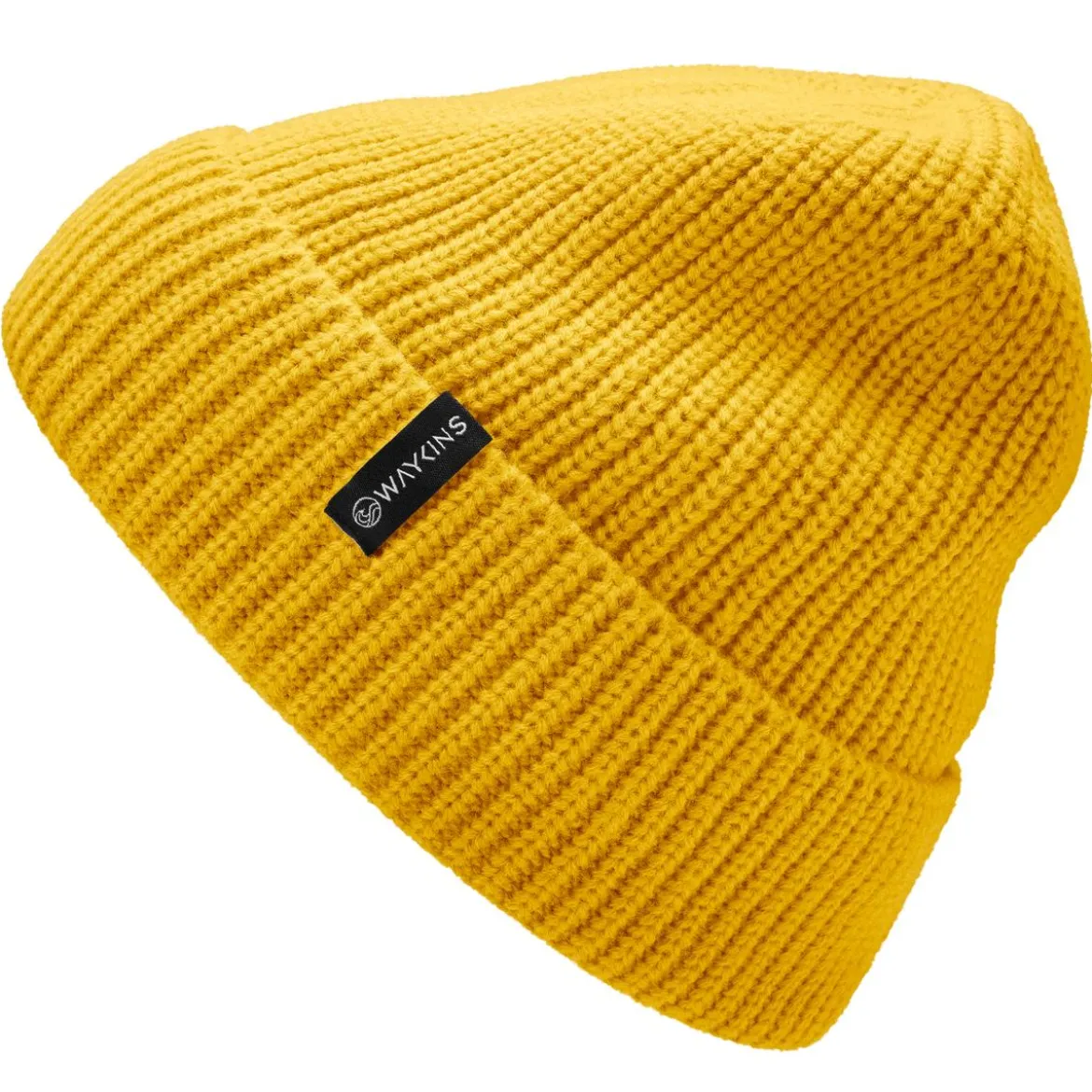 Baltic | Żółta prążkowana czapka beanie z akrylu