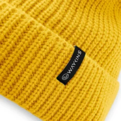 Baltic | Żółta prążkowana czapka beanie z akrylu
