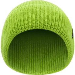 Baltic | Zielona prążkowana czapka beanie z akrylu