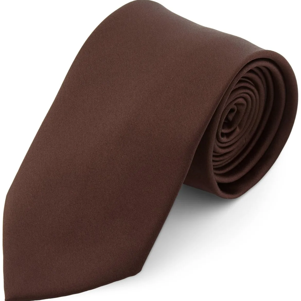 Bardzo długi ciemnobrązowy krawat 8 cm Basic