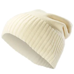 Biaława czapka beanie z wełny merynosa Kaleb Kane