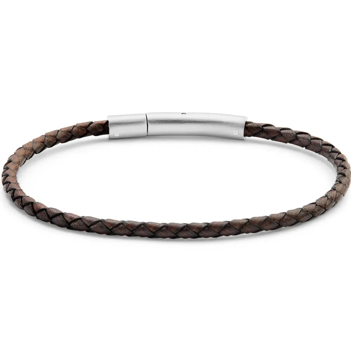 Brązowa skórzana bransoletka 3 mm Collins