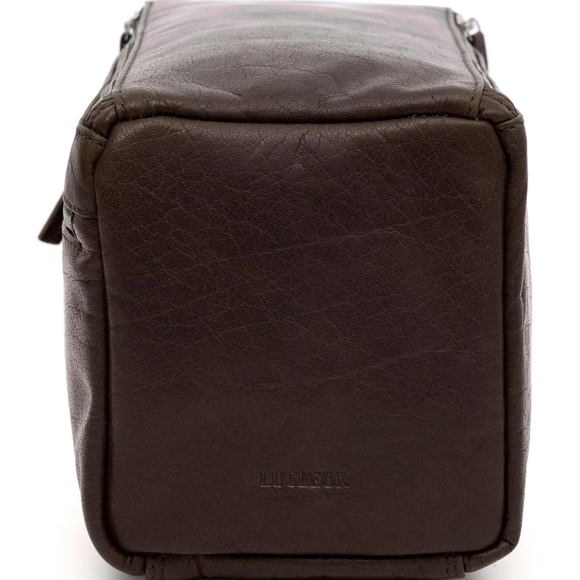 Brązowa skórzana kosmetyczka XL Montreal