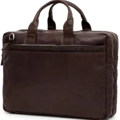 Brązowa skórzana torba na laptopa XL Montreal