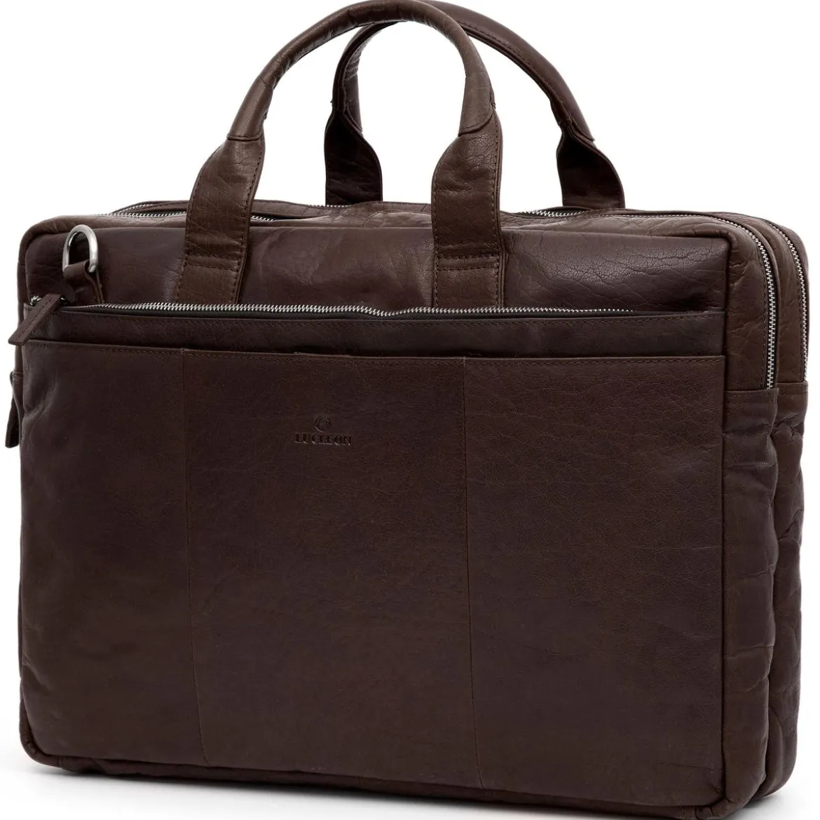 Brązowa skórzana torba na laptopa XL Montreal