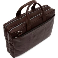 Brązowa skórzana torba na laptopa XL Montreal
