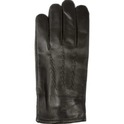 Brązowe rękawiczki z owczej skóry do ekranu dotykowego