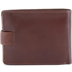 Brązowy skórzany portfel ergonomiczny Jasper