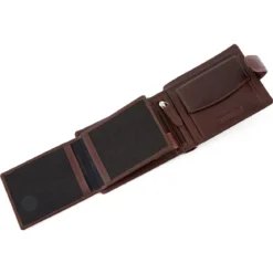 Brązowy skórzany portfel ergonomiczny Jasper