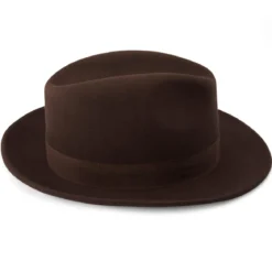 Brązowy wełniany kapelusz fedora Alessandria Fido