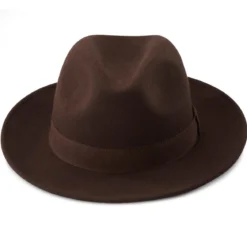 Brązowy wełniany kapelusz fedora Alessandria Fido