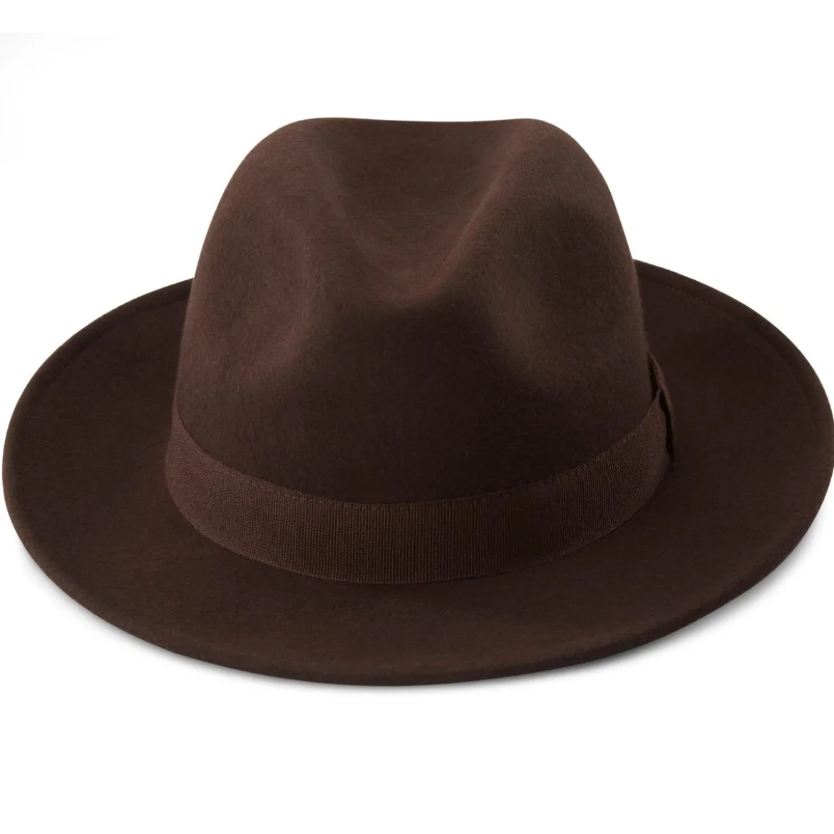 Brązowy wełniany kapelusz fedora Alessandria Fido