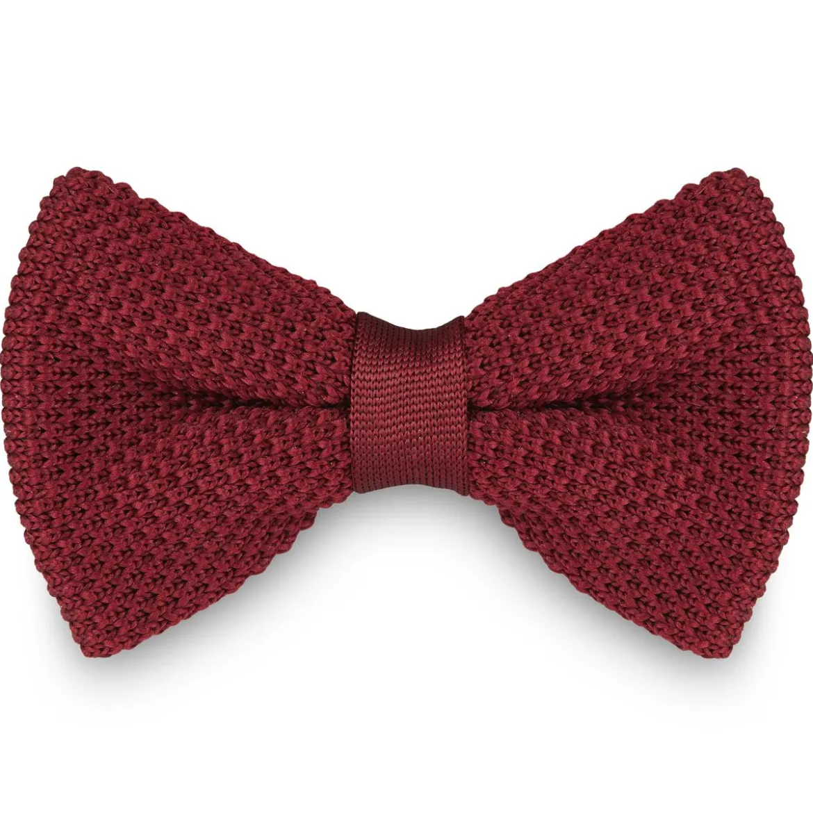 Burgundowa dzianinowa muszka