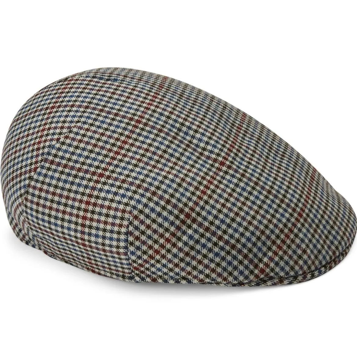 Burgundowo-ciemnogranatowy kaszkiet w kratkę Massimo Moda