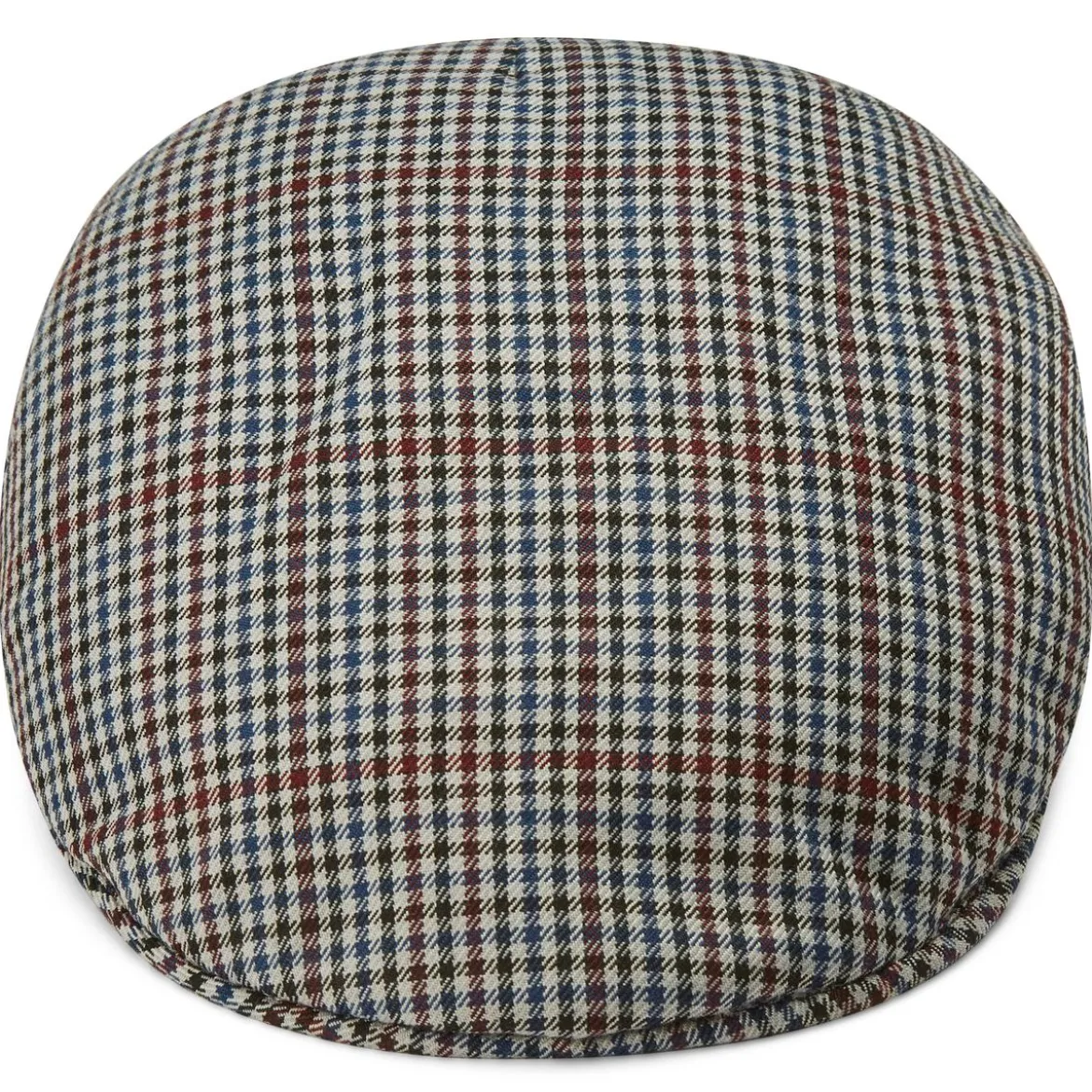 Burgundowo-ciemnogranatowy kaszkiet w kratkę Massimo Moda