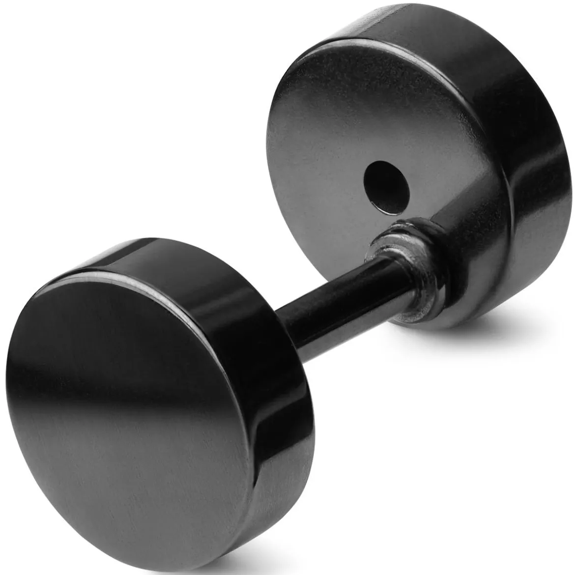 Całkowicie czarny kryształowy kolczyk sztyft 6 mm