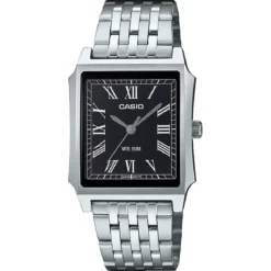 Casio Timeless MTP-B190D-1BVEF Srebrny zegarek kwarcowy ze stali nierdzewnej