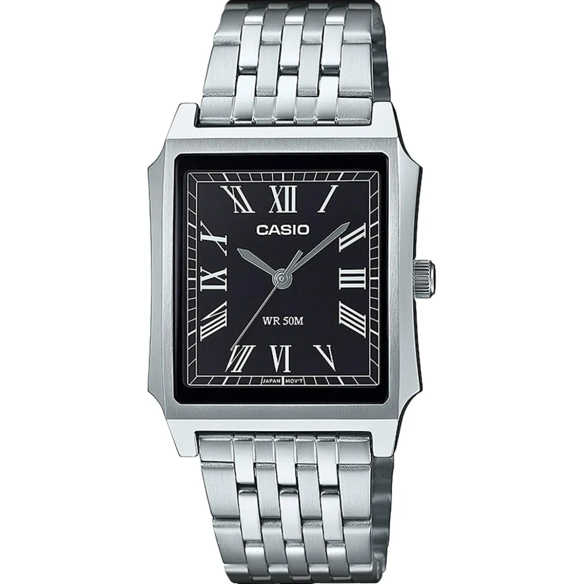 Casio Timeless MTP-B190D-1BVEF Srebrny zegarek kwarcowy ze stali nierdzewnej