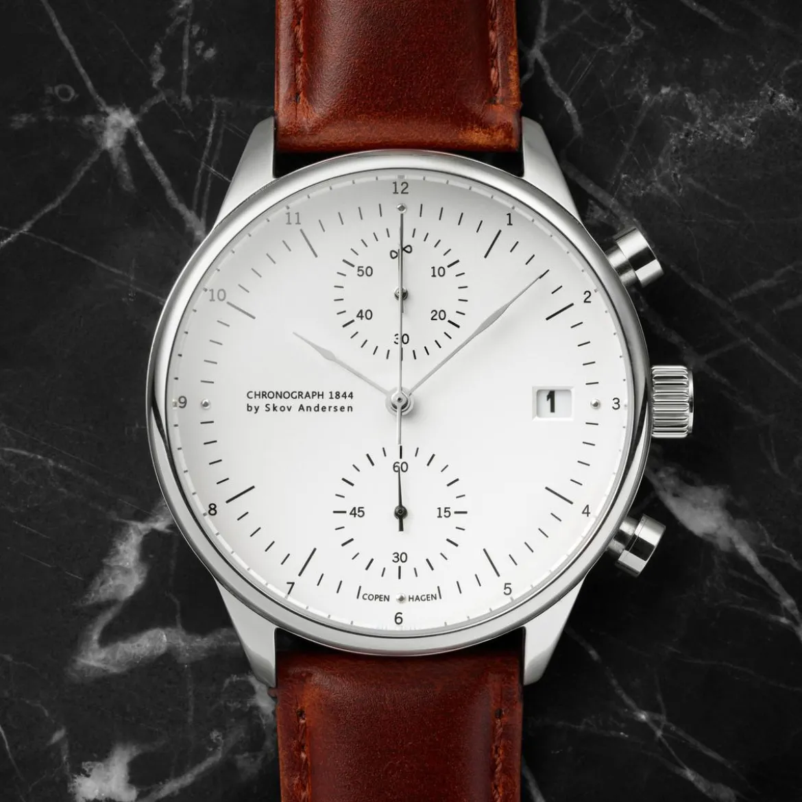 1844 Chronograph | Stal chirurgiczna i biały