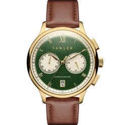 Cicero | Zielony zegarek vintage z chronografem