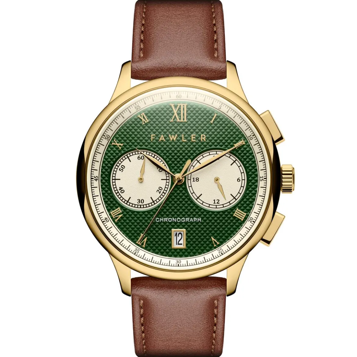 Cicero | Zielony zegarek vintage z chronografem