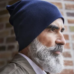 Ciemnogranatowa lekka beanie z bawełny organicznej Kyler Kite