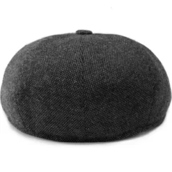 Ciemnoszara czapka gazeciarza Malboy Moda