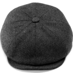 Ciemnoszara czapka gazeciarza Malboy Moda