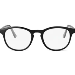 Classic | czarno-niebieskie okulary z przezroczystymi soczewkami blokującymi światło