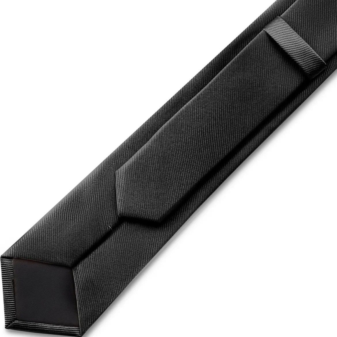 8 cm czarny krawat rypsowy