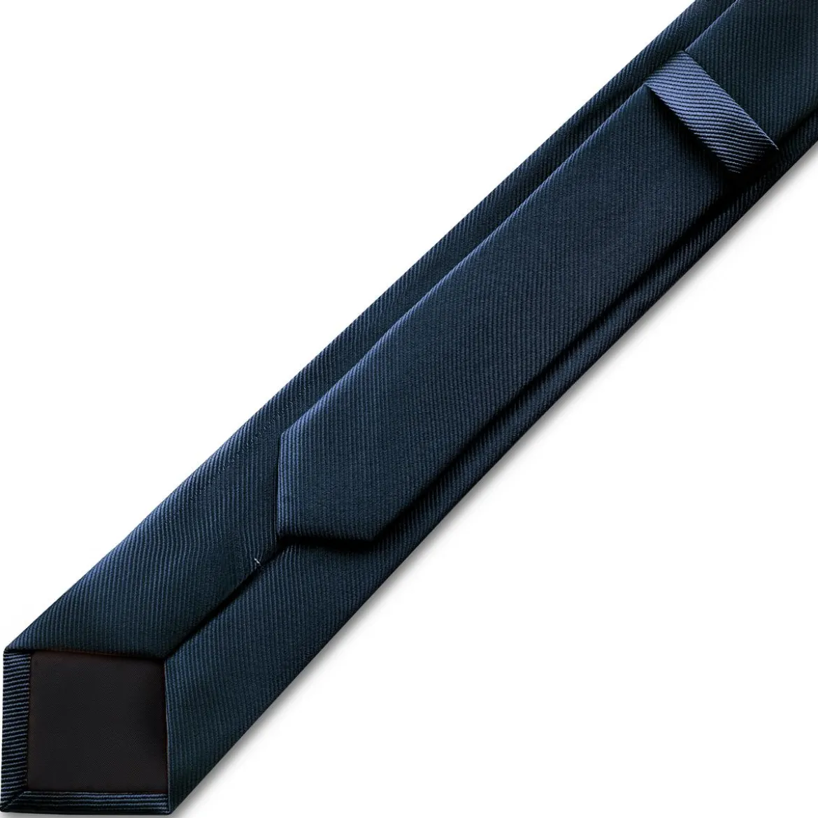 6 cm granatowy wąski krawat rypsowy